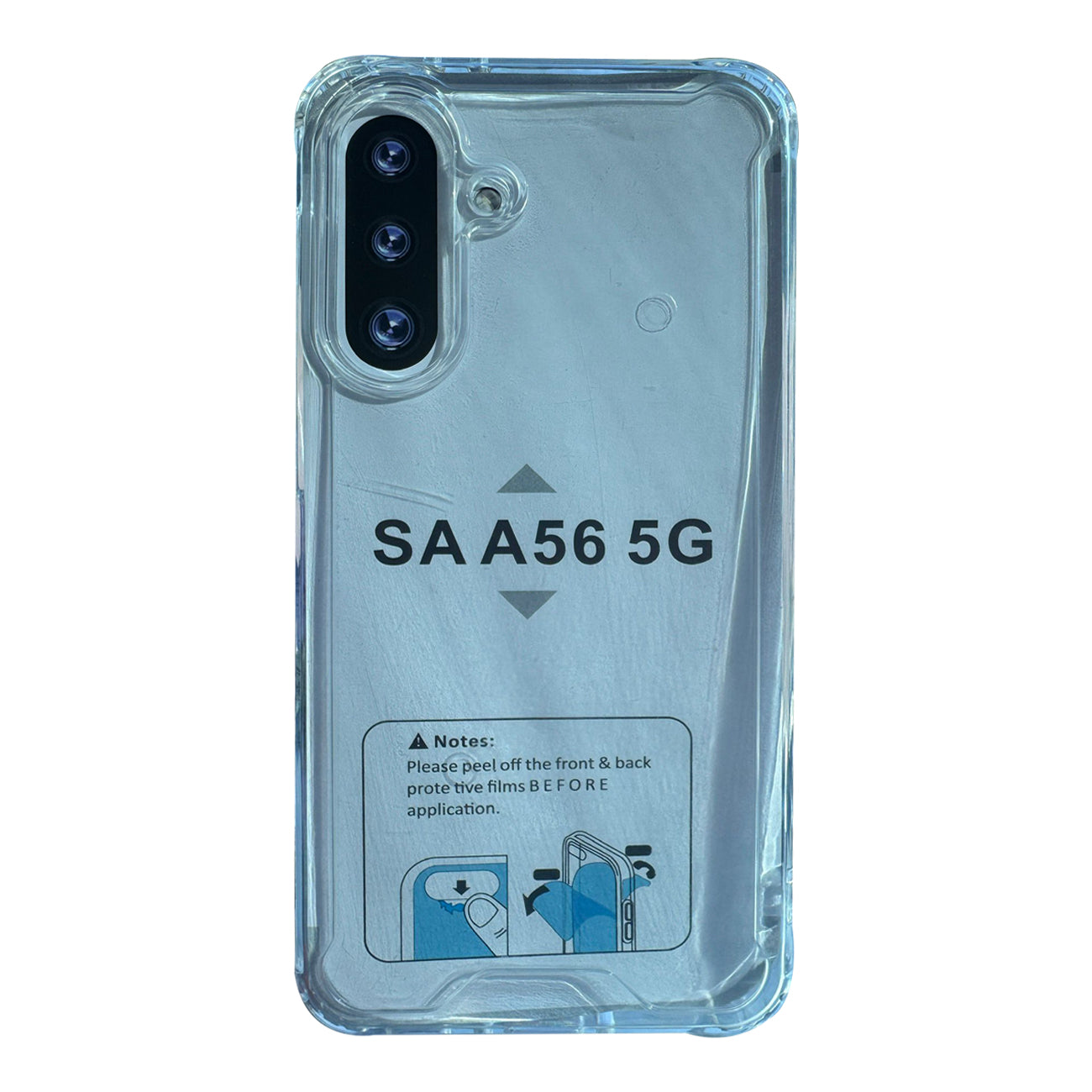 Reiko High Quality 2X Clean PC and TPU Bumper Case In Clear For Samsung Galaxy A56